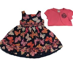 3T Boutique Navy Floral Sundress with Shrug by Youngland Summer Dress 423